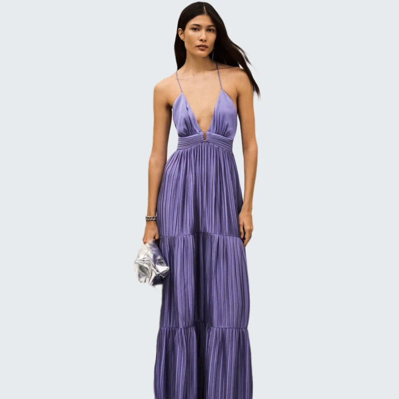 Robe longue wasta violet – Image 2