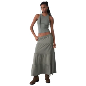 Jupe longue fluide en maille