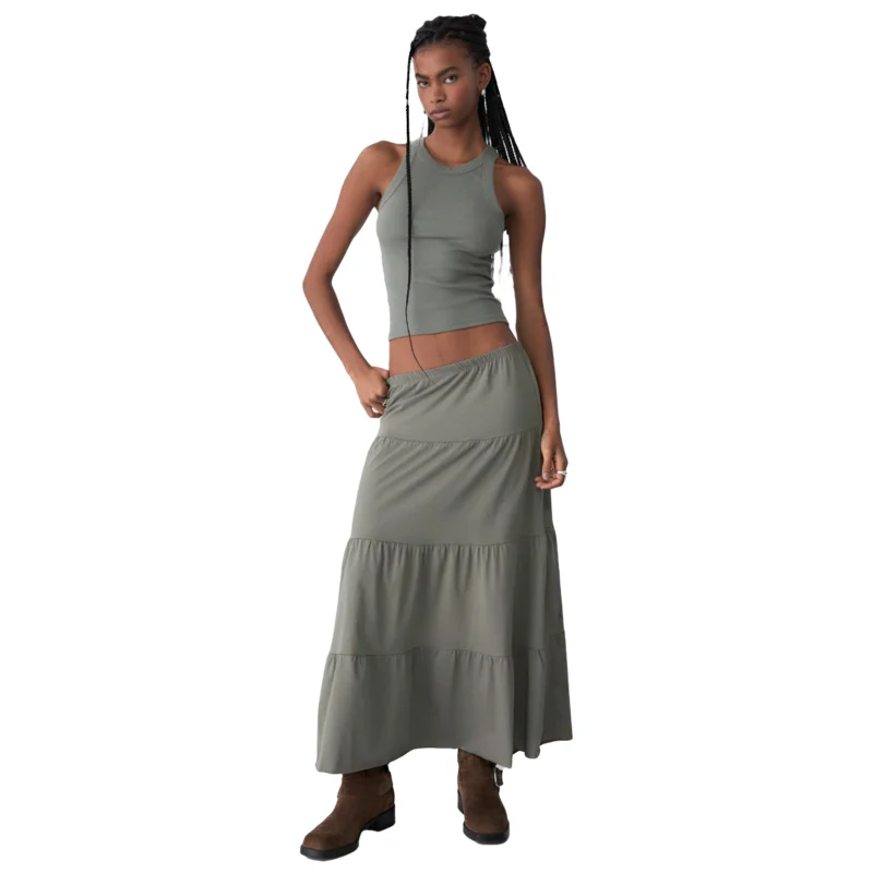 Jupe longue fluide en maille