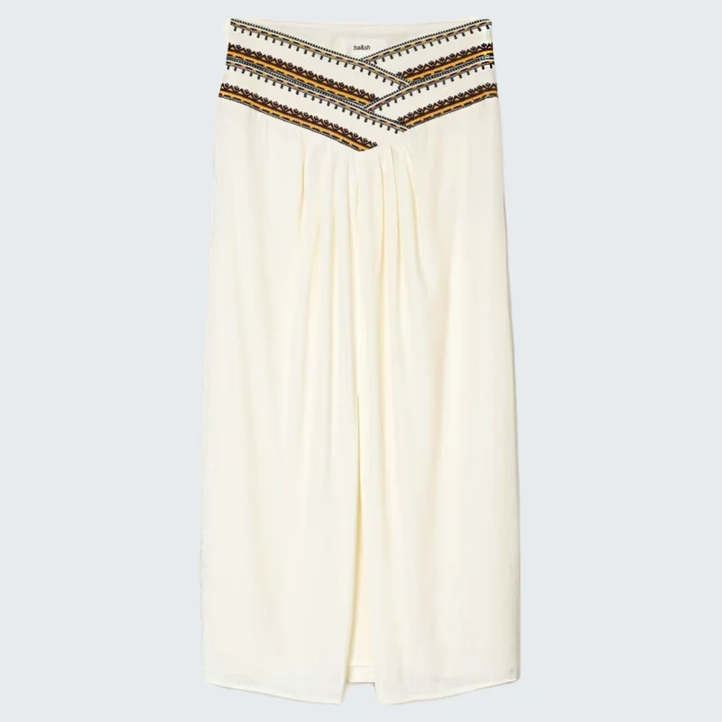 Jupe Longueur Midi Talkie Blanc Ecru – Image 5